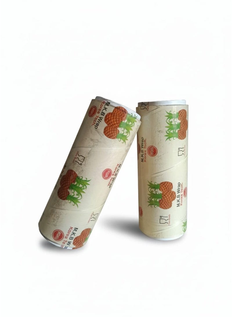 كرتونة استرتش غذائي أناناسة 30 سم – وزن 4 كجم | 2 رول استرتش عالي الجودة لحفظ وتجميد الطعام - Image 1